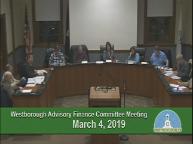 Thumbnail image for LIVE Westborough Advisory Finance Committee