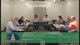Thumbnail image for Advisory Finance Committee Meeting - September 9, 2019