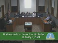 Thumbnail image for Westborough Advisory Finance Committee meeting 6January2020