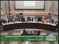 Thumbnail image for Westborough Advisory Finance Committee meeting - February 24, 2020