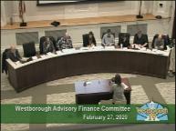 Thumbnail image for Westborough Advisory Finance Committee meeting 27Februaury2020