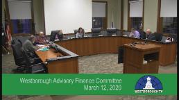 Thumbnail image for Westborough Advisory Finance Committee meeting - March 12, 2020