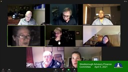 Thumbnail image for Westborough Advisory Finance Committee Meeting 5April2021
