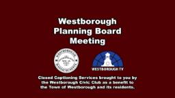 Westborough Planning Board Meeting - September 2, 2025