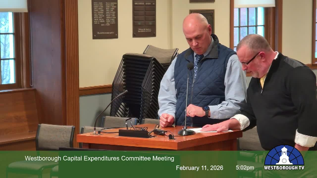 Westborough Capital Expenditures Planning Committee Meeting - February 11, 2026