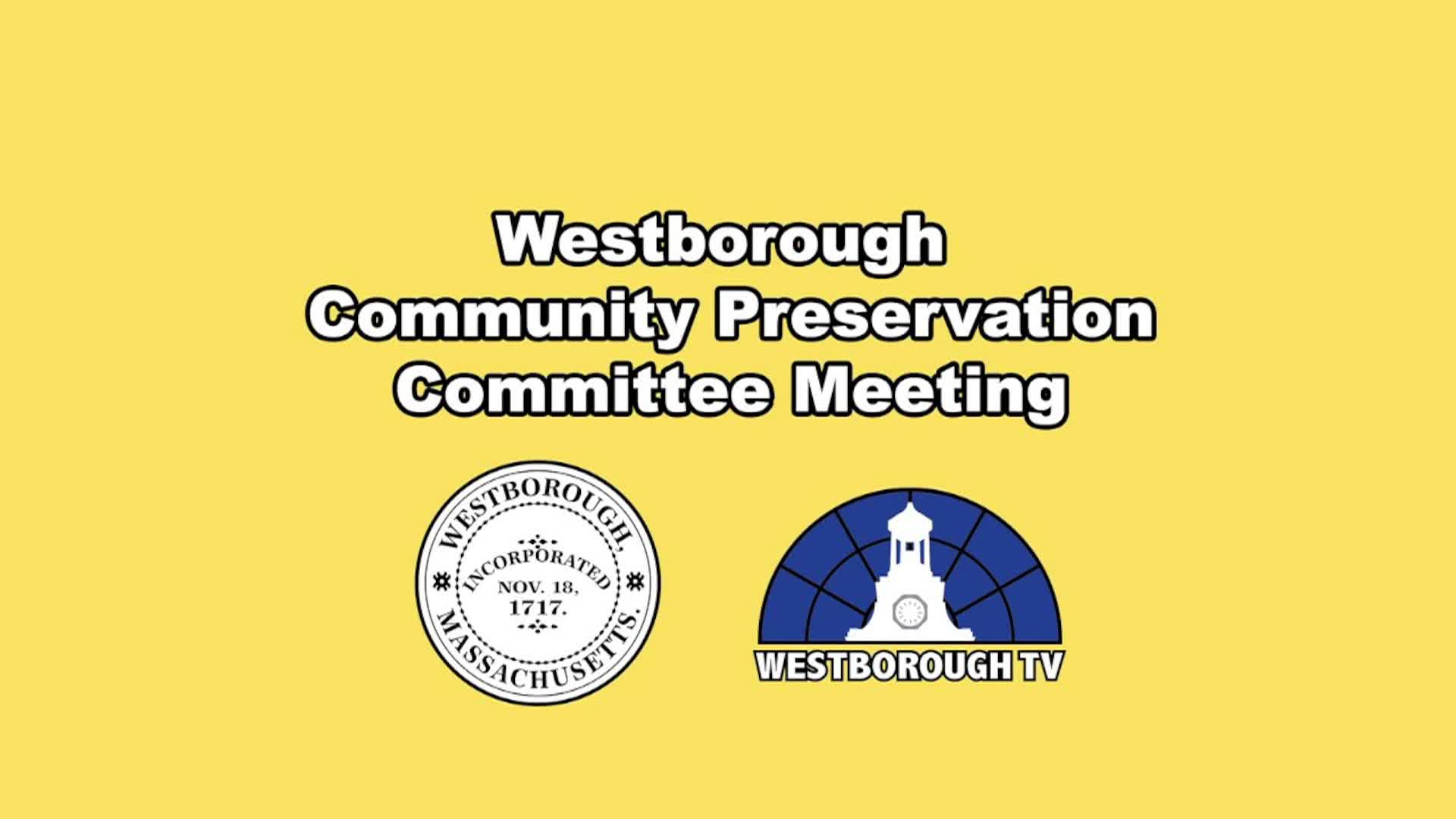 Westborough Community Preservation Committee - March 2, 2026