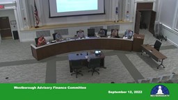 Thumbnail image for Westborough Advisory Finance Committee Meeting 12September2022