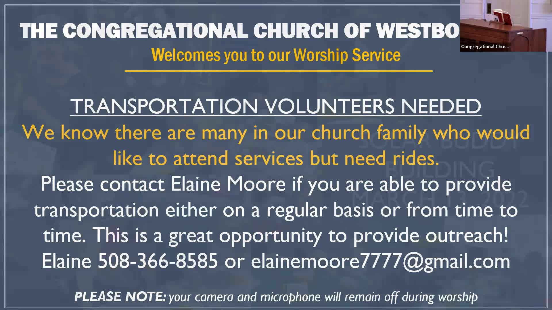 Thumbnail image for Congregational Church of Westborough Worship 9October2022