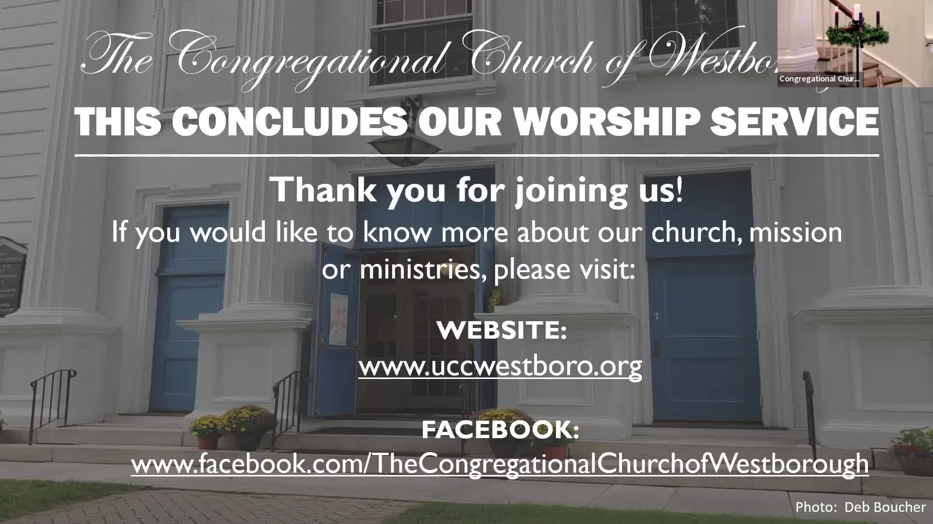 Thumbnail image for Congregational Church of Westborough Worship 27November2022